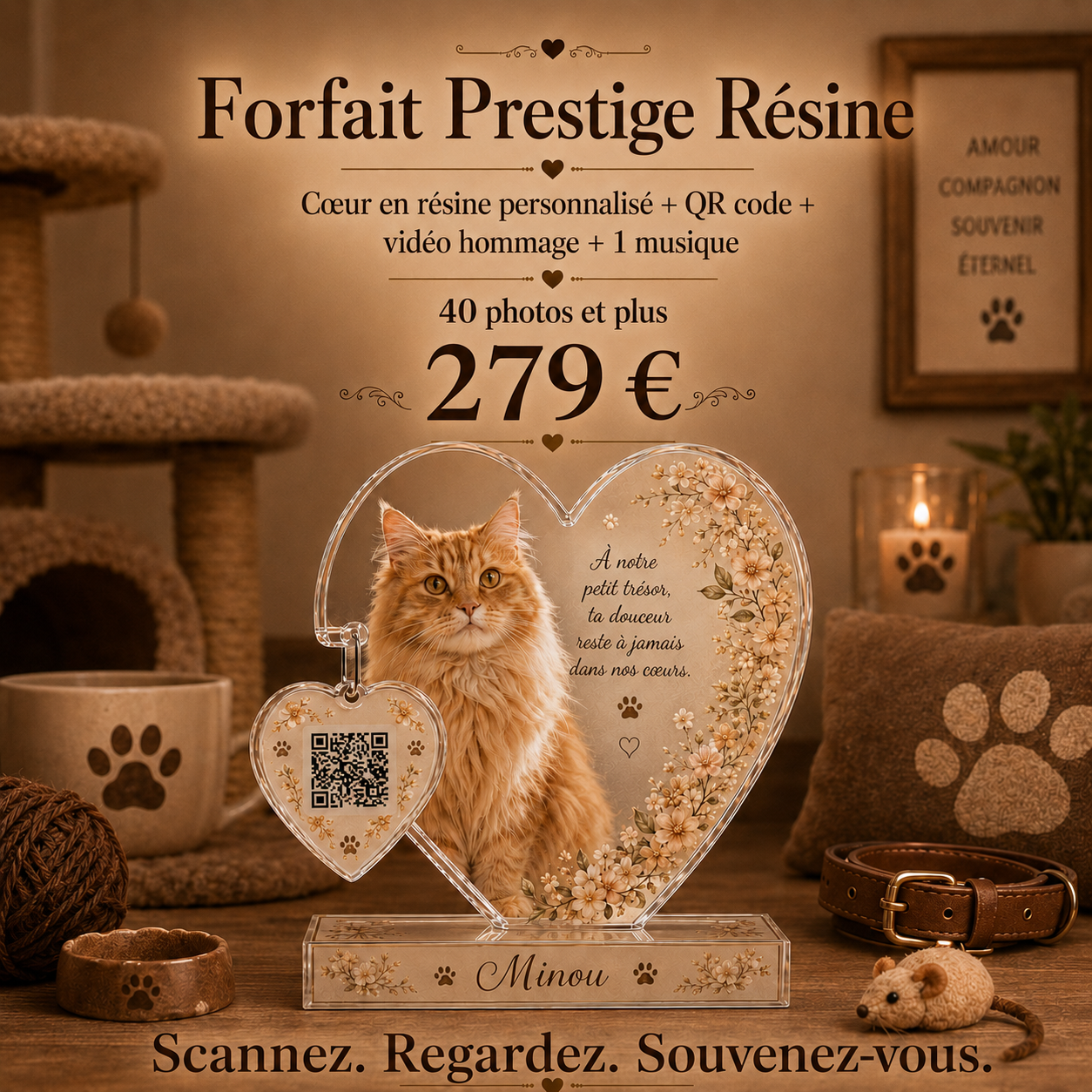 Forfait Prestige Résine pour votre animal de compagnie