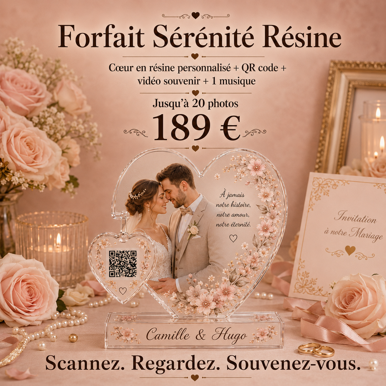 Forfait Sérénité Résine pour mariage
