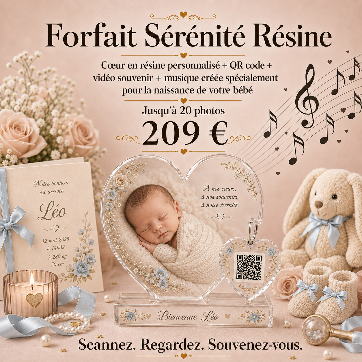 Forfait Sérénité Résine naissance – Musique créée par Lueur Éternelle Élodie