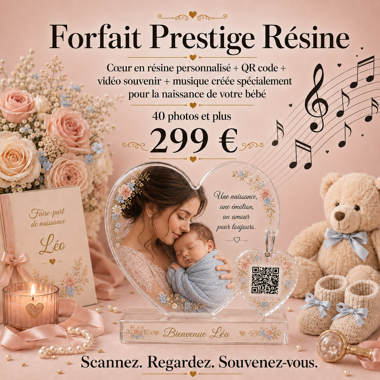 Forfait Prestige Résine naissance – Musique créée par Lueur Éternelle Élodie