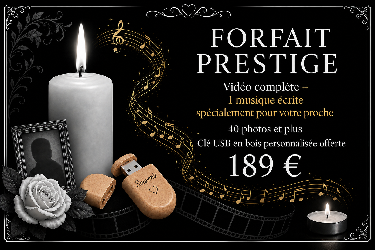 đđŒ Forfait Prestige pour un proche â VidĂ©o hommage avec musique Ă©crite spĂ©cialement pour votre proche đŒđ