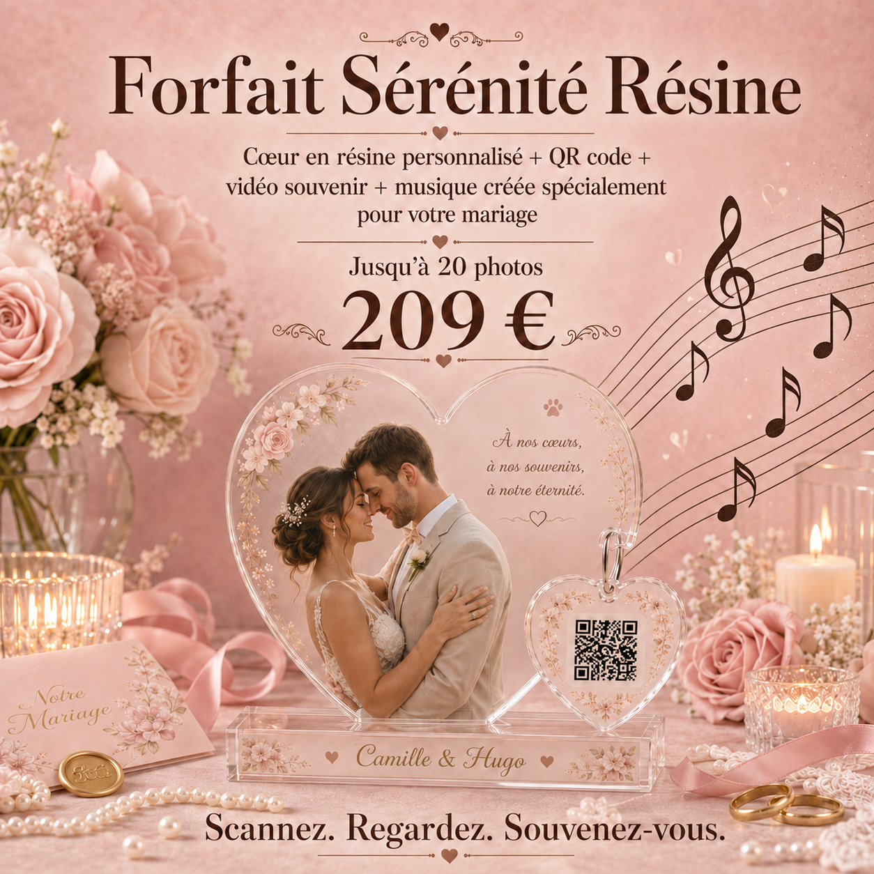 Forfait Sérénité Résine + musique créée par Lueur Éternelle Élodie