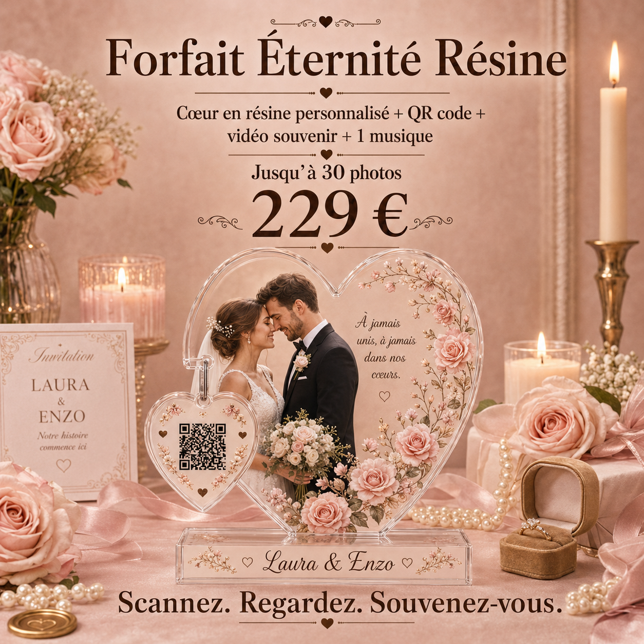Forfait Éternité Résine pour mariage