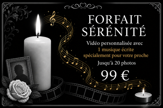 🕊🎼 Forfait Sérénité pour un proche  – Vidéo hommage avec musique écrite spécialement pour votre proche 🎼🕊