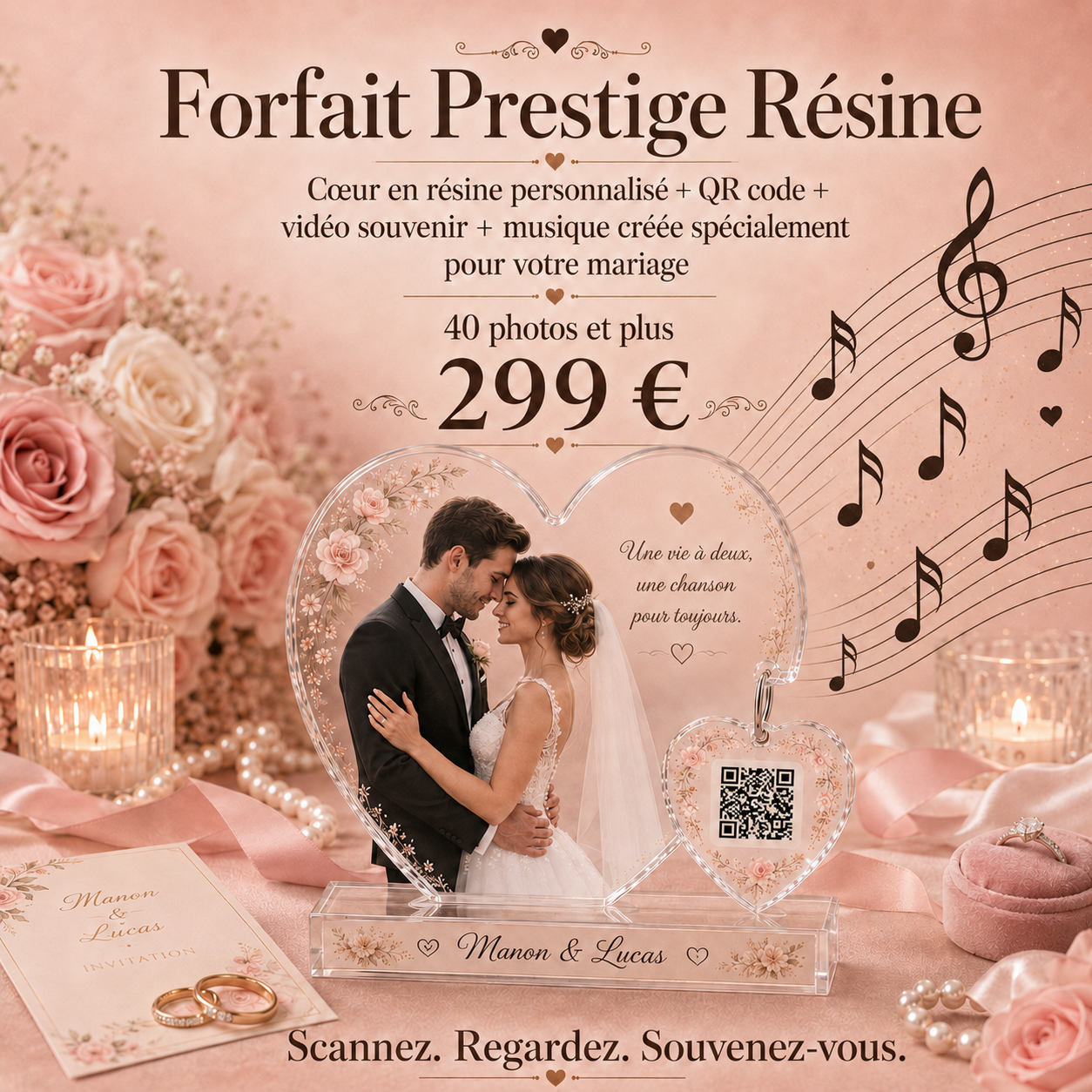 Forfait Prestige Résine + musique créée par Lueur Éternelle Élodie