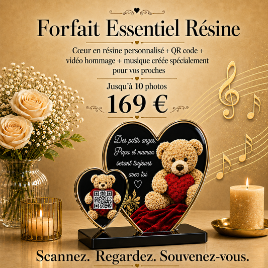 🕊🎼 Forfait Essentiel Résine pour un proche  — Vidéo hommage avec musique écrite spécialement pour votre proche 🎼🕊
