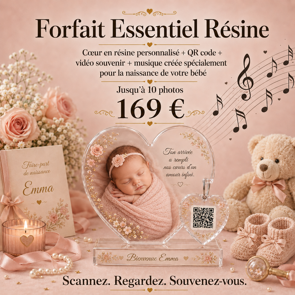 Forfait Essentiel Résine naissance – Musique créée par Lueur Éternelle Élodie
