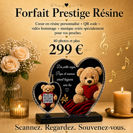 🕊️🎼 Forfait Prestige Résine pour un proche — Vidéo hommage avec musique écrite spécialement pour votre proche 🎼🕊️